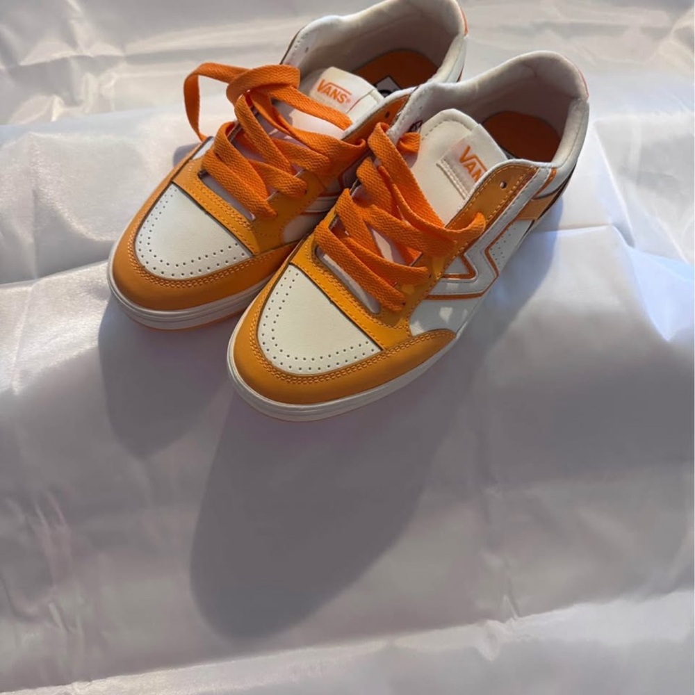 Vans Bold Orange and White Sneakers